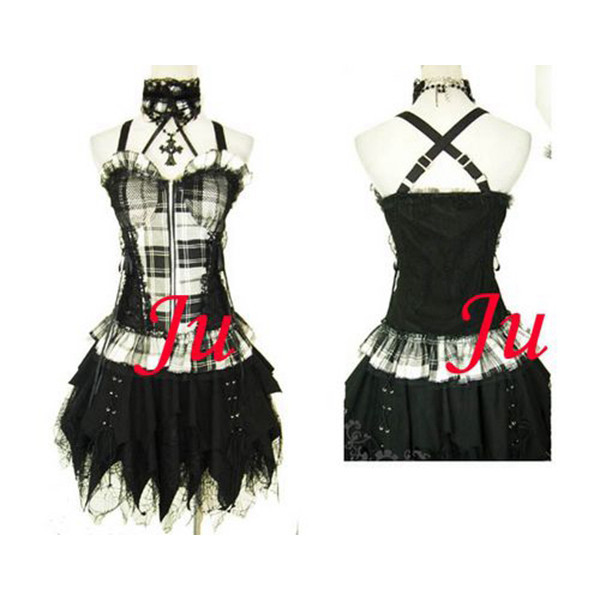 Gothic Lolita Punk Fashion Dress Cosplay Costume Tailor-Made[CK749]