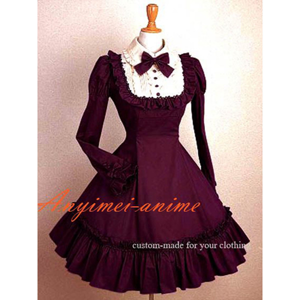 Gothic Lolita Punk Sweet Fashion Dress Grape Maid Dress Cosplay Costume Tailor-Made[CK1289]