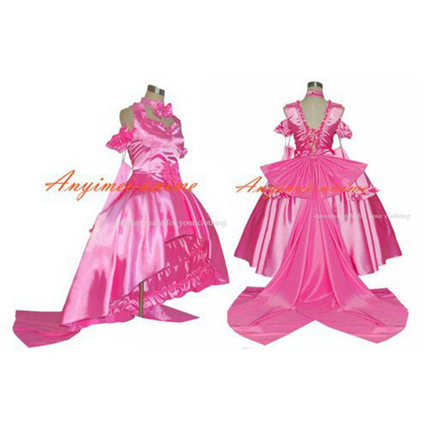 Chobits Freya Chobits Chii Pink Satin Dress Cosplay Costume Tailor-Made[G377]