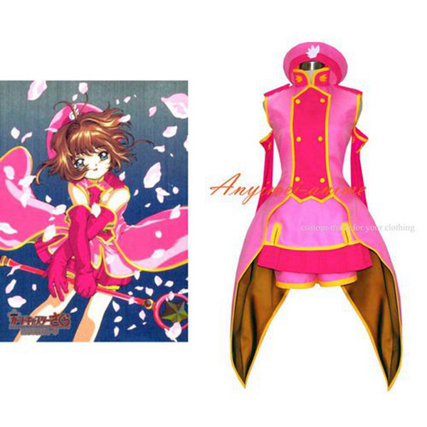 Cardcaptor Sakura-Kinomoto Sakura Dress Outfit Cosplay Costume Tailor-Made[G378]