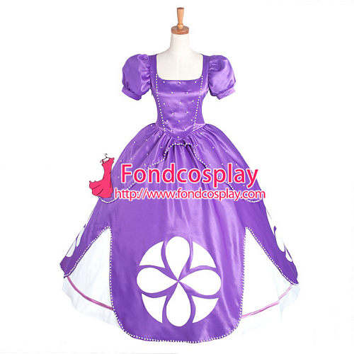 Junior-Sofia The First -Princess Dress Cosplay Costume Tailor-Made[G1107]