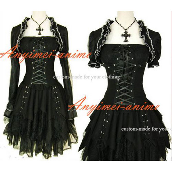 Gothic Lolita Punk Fashion Outfit Dress Cosplay Costume Tailor-Made[CK1017]