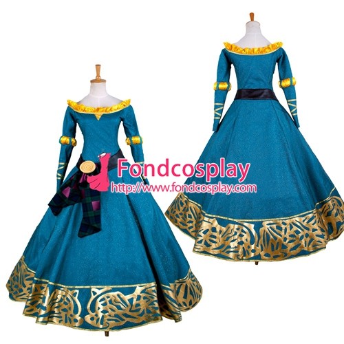 New Version Brave Princess Merida Dress Movie Cosplay Costume Tailor-Made[G1320]