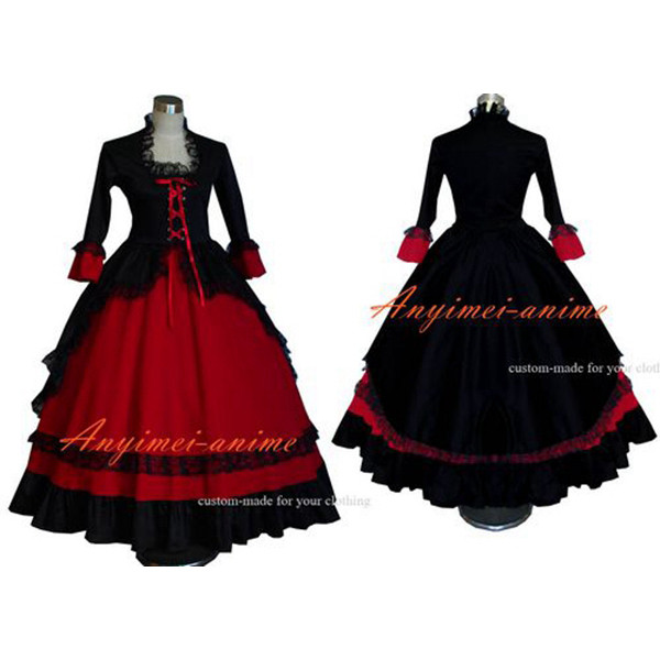 Gothic Lolita Punk Ball Medieval Gown Dress Cosplay Costume Custom-Made[G513]