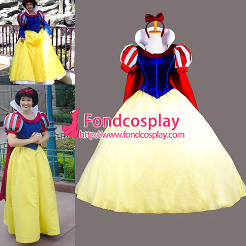 Snow White Velvet Princess Dress Christmas & Halloween Cosplay Costume Custom-Made[G824]