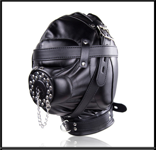 Fully enclosed fun mask hood adult sm alternative master slave training torture