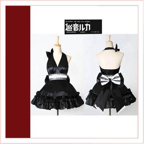 Vocaloid2 Megurine Luka Black Dress Cosplay Costume Tailor-Made[CK1358]