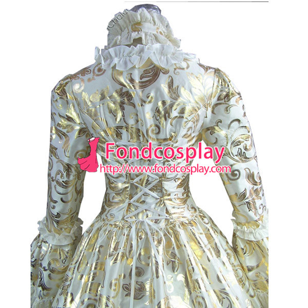 Gothic Lolita Punk Medieval Gown Golden Ball Long Evening Dress Jacket Tailor-Made[CK1388]