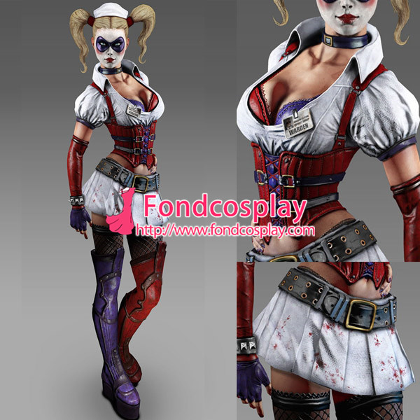 US$  - Batman: Arkham Asylum - Game Of The Year Edition-Harley Quinn  Outfit Game Costume Tailor-Made[G944] 