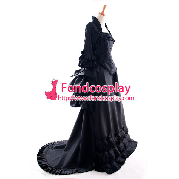 Victorian Rococo Medieval Gown Motion Trail Ball Outfit Gothic Punk Cosplay Costume Custom-Made[G909]