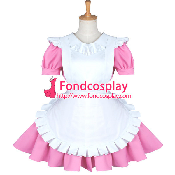 Haiyore Nyaruani- Nyarukosan Maid Cosplay Dress French Maid Uniform Pink Cotton Tailor-Made[G760]