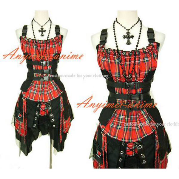 Gothic Lolita Punk Fashion Outfit Dress Cosplay Costume Tailor-Made[CK1019]
