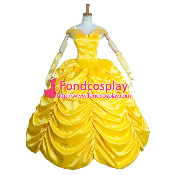 Beautiful Yellow Belle Princess Dress Movie Cosplay Costume Custom-Made[G903]