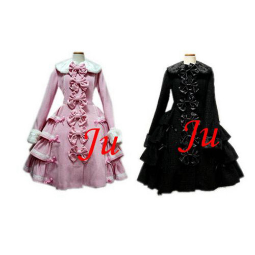 Gothic Lolita Punk Wool Coat Dress Cosplay Costume Tailor-Made[CK521]