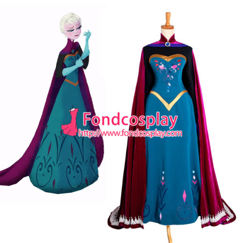 Movie Elsa Coronation Dress Costume Cosplay Tailor-Made[G1295]