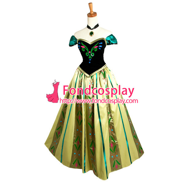Movie Anna Coronation Dress  Costume Cosplay Tailor-Made[G1240]