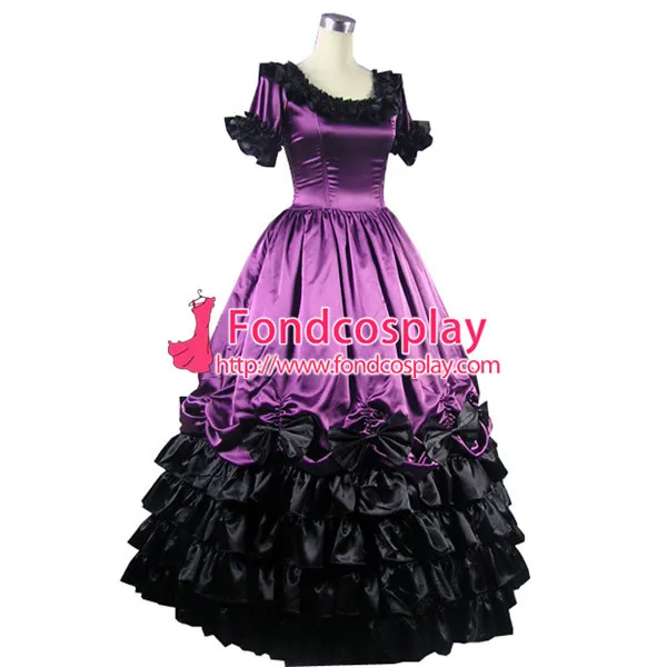 Gothic Lolita Punk Medieval Gown Grape Ball Long Evening Dress Jacket Tailor-Made[CK1391]