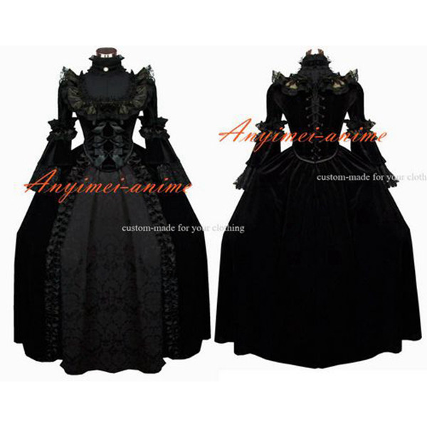 Victorian Rococo Medieval Gown Ball Outfit Gothic Punk Velvet Dress Cosplay Costume Tailor-Made[G547]