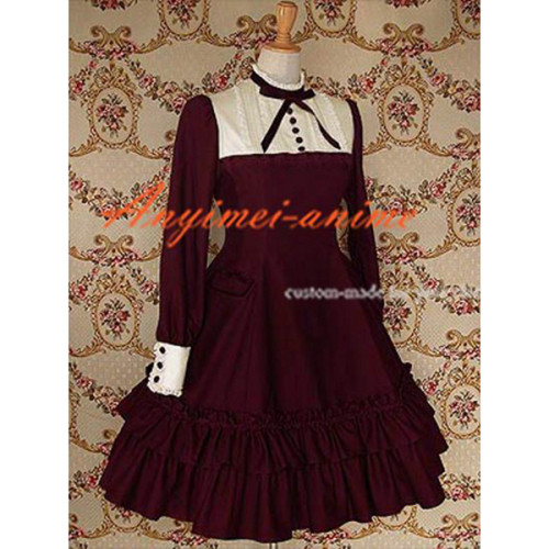 Gothic Lolita Punk Fashion Velvet Dress Cosplay Costume Tailor-Made[CK601]