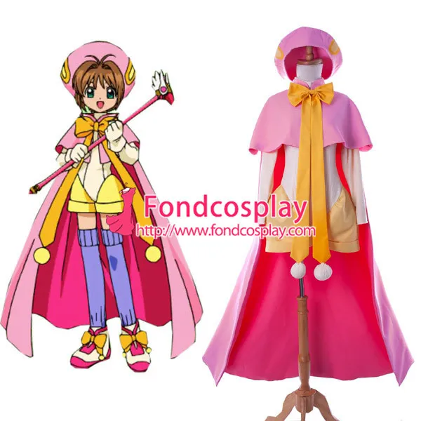 Cardcaptor Sakura Kinomoto Sakura Outfit Dress Cosplay Costume Tailor-Made[G923]