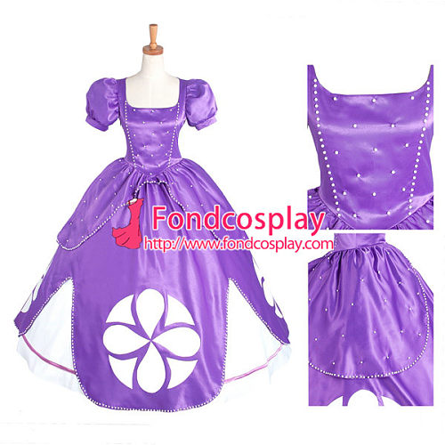 Junior-Sofia The First -Princess Dress Cosplay Costume Tailor-Made[G1107]