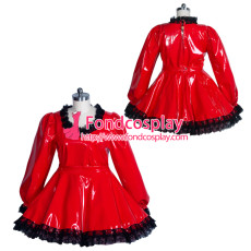 PVC Costume Gothic lolita lockable punk blouse-skirt Tailor-made [G3926]