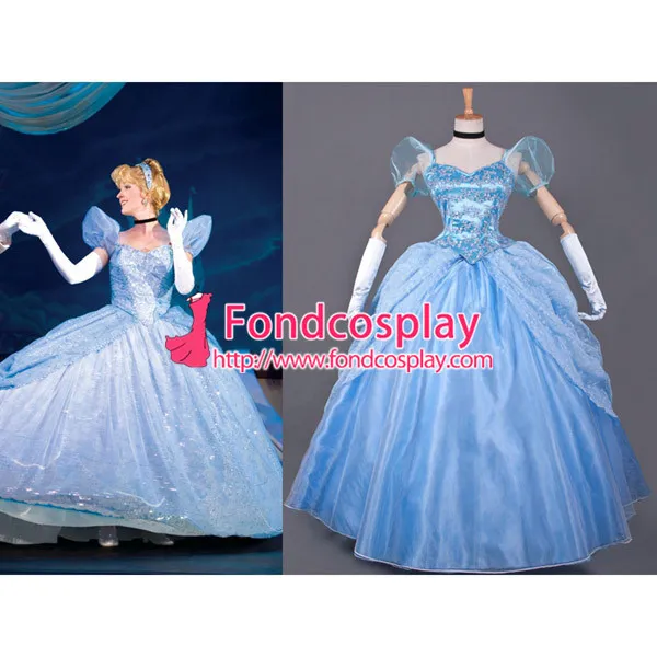 Princess Cinderella Dress Movie Cosplay Costume Custom-Made[G822]