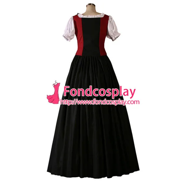 Gothic Lolita Punk Medieval Gown Black Long Evening Dress Jacket Tailor-Made[CK1424]