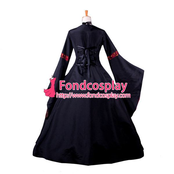 Elegant Gothic Ball Medieval Gown Long Sleeve Victorian Dress Cosplay Costume Custom-Made[G1052]