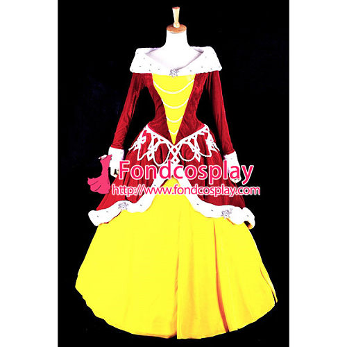 Grimms' Fairy Tales Belle Princess Dress Cosplay Christmas Costume Custom-Made[G856]