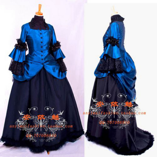 Victorian Rococo Medieval Gown Ball Outfit Gothic Punk Dress Cosplay Costume Tailor-Made[G701]