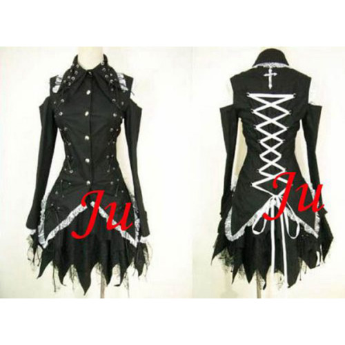 Gothic Lolita Punk Fashion Jacket Dress Cosplay Costume Tailor-Made[CK464]