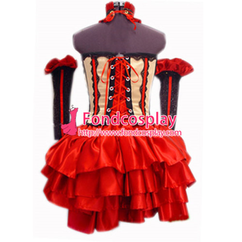 Chobits-Chii Red Satin Dress Cosplay Costume Tailor-Made[G020]