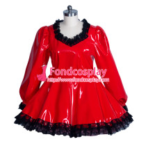 PVC Costume Gothic lolita lockable punk blouse-skirt Tailor-made [G3926]