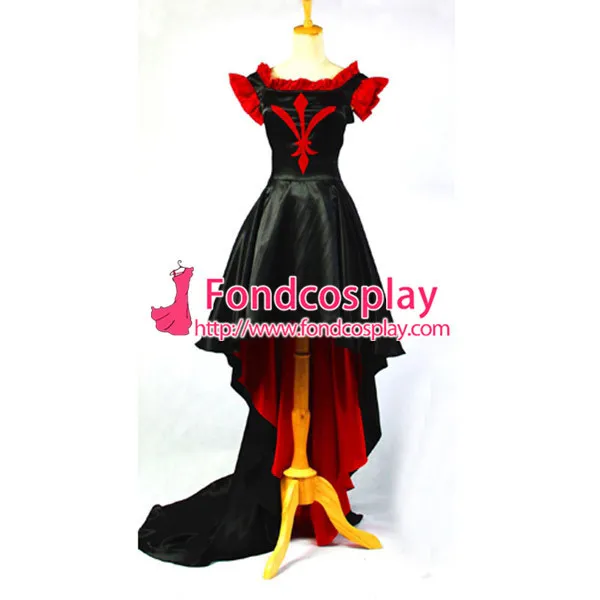 Chobits-Chii Satin Black-Red Dress Cosplay Costume Tailor-Made[G017]