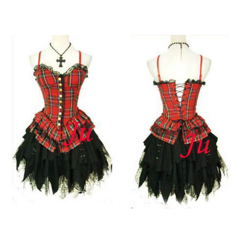 Gothic Lolita Punk Fashion Outfit Dress Cosplay Costume Tailor-Made[CK802]