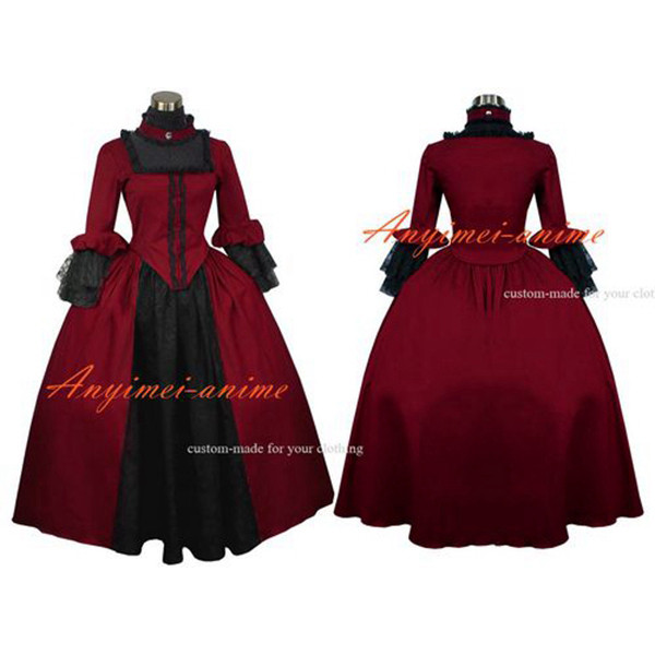 Victorian Rococo Medieval Gown Ball Outfit Gothic Punk Cotton Dress Cosplay Costume Tailor-Made[G483]