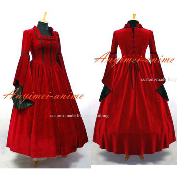 US$ 128.60 - Victorian Rococo Gown Ball Costume Gothic Punk Velvet ...