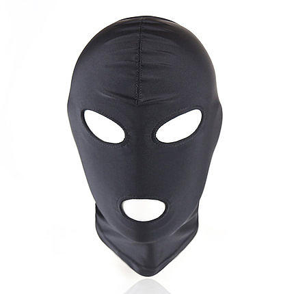 Fun games Black Piece Sexy Head Mask Slave Open Mouth SM Bondage Kinky