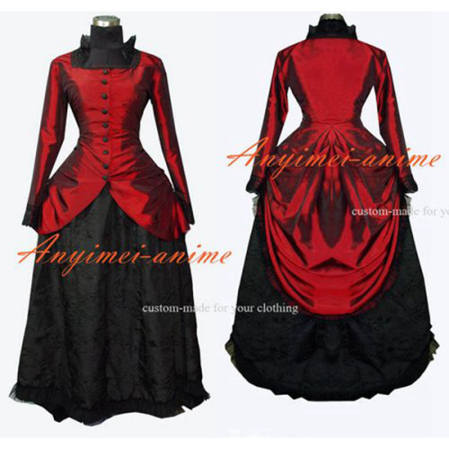 Elegant Gothic Punk Medieval Victorian Rococo Gown Dress Cosplay Costume Custom-Made[G564]