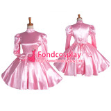 Pink Satin Dress Uniform Lockable Cosplay Costume Tailor-Made[G1122]