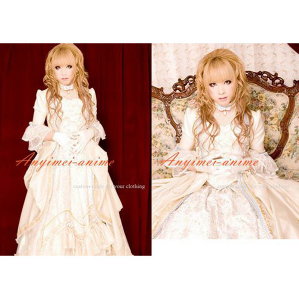 Gothic Versailles-Hizaki Costume Japan Visual Rock Outfit Satin Cosplay Costume Custom-Made[CK1274]
