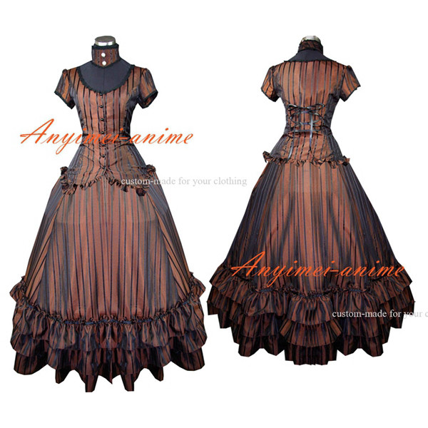 Elegant Gothic Punk Dress Medieval Victorian Rococo Gown Dress Cosplay Costume Custom-Made[G559]