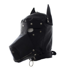 Pu Dog slave head Hood hoods Head bondage fully enclosed fun headgear masks adult sex game for couples sex product open mouth