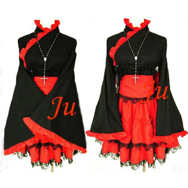 Gothic Lolita Punk Fashion Dress Japan Kimono Cosplay Costume Tailor-Made[CK776]