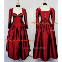 Sexy Gothic Lolita O Dress The Story Of O With Bra Satin Maid Dress Cosplay Costume Custom-Made[G606]