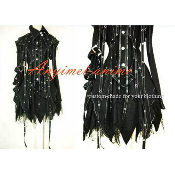 Gothic Lolita Punk Fashion Black Jacket Coat Dress Cosplay Costume Tailor-Made[CK1142]