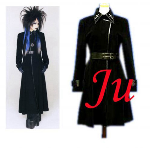 Visual J-Rock Balck Wool Coat Gothic Punk Dress Cosplay Costume Tailor-Made[CK416]