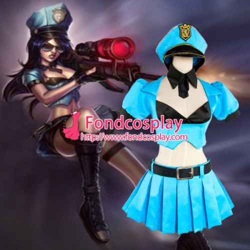Lol League Of Legends - Officer Caitlyn Outfit Game Costume Tailor-Made[G1072]