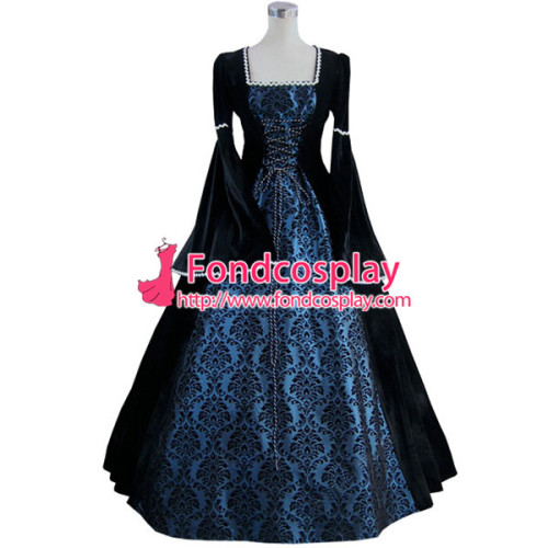 Gothic Lolita Punk Medieval Gown Long Evening Dress Jacket Tailor-Made[CK1426]
